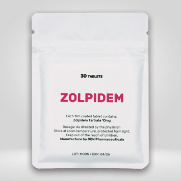 Zolpidem 10mg/30 tablets - Pharmacy Grade