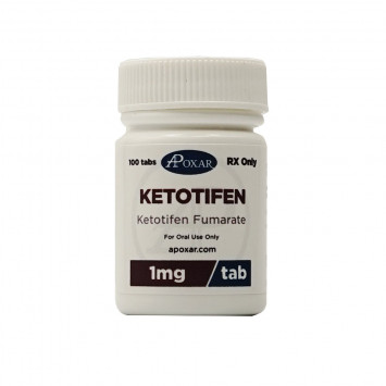 Ketotifen (Removes Clen Side Effects) 1mg/100tabs - Pharmacy Grade